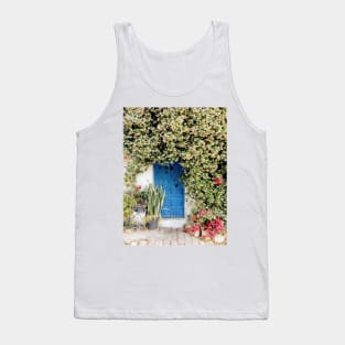 Blue door with pink blossom, Sidi Bou Saïd Tank Top